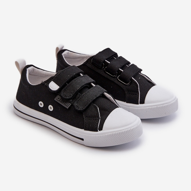 Pantofi pentru copii cu velcro Big Star NN374118 Negri negru 1
