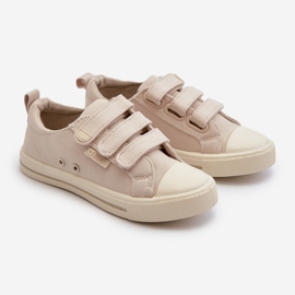 Pantofi pentru copii cu velcro Big Star NN374119 Bej 1