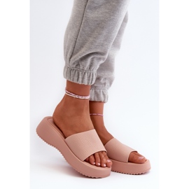 Flip-flops de damă pe platformă și pană, Vimarils roz 1