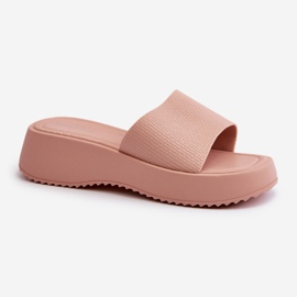 Flip-flops de damă pe platformă și pană, Vimarils roz 3
