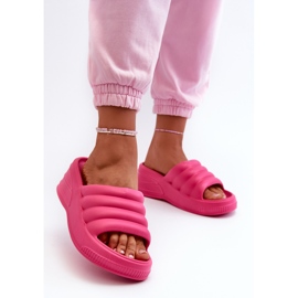Flip-flops pentru femei, ușoare, din spumă, pe pană și platformă, Fuchsia Tendrea roz 2 Flip-flops pentru femei, ușoare, din spumă, pe pană și platformă, Fuchsia Tendrea roz 2