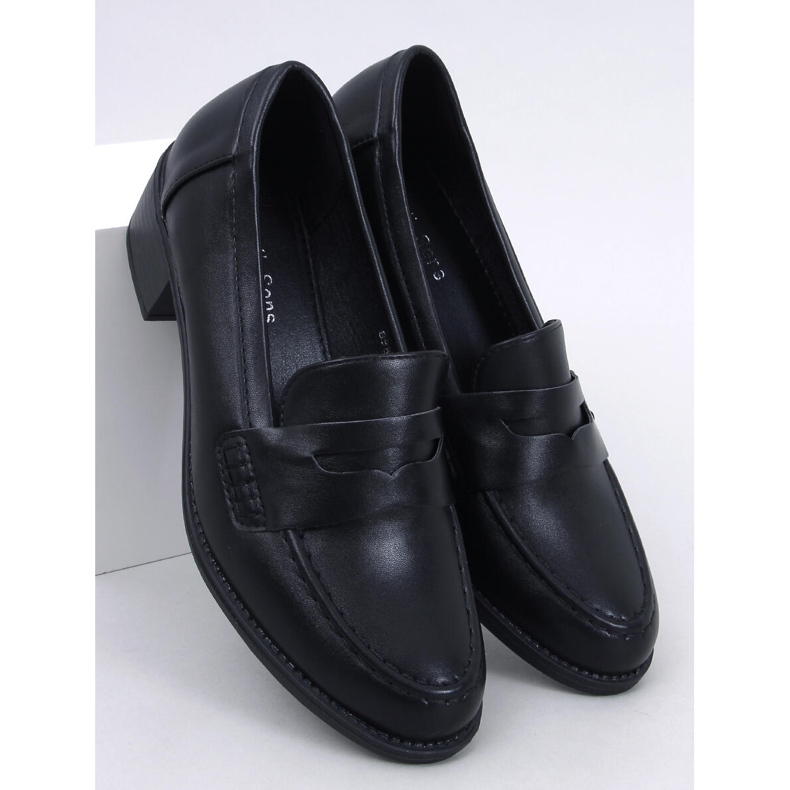 Pompe Sylvai Black cu toc lat negru 1