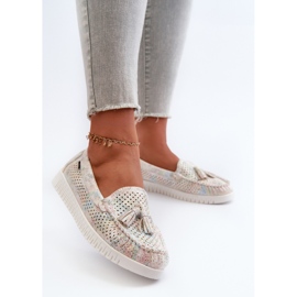 Mocasini ajurat dama din piele ecologica Tinami multicolor 2 Mocasini ajurat dama din piele ecologica Tinami multicolor 2