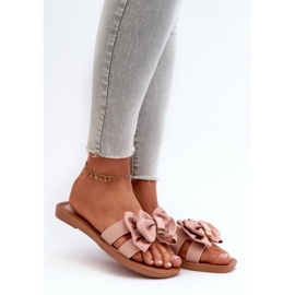 Flip-flops de damă cu fundă, Rivarina roz 1