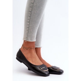 Balerini Dama Piele Ecologica Cu Decoratie Neagra Edoslli negru 1