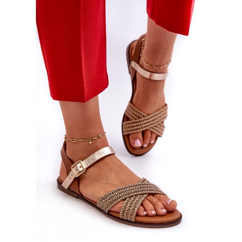 Sandale plate pentru femei S.Barski MY923, maro 2