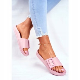 Papuci de dama Big Star cu cataramă roz FF274A387 4 Papuci de dama Big Star cu cataramă roz FF274A387 4