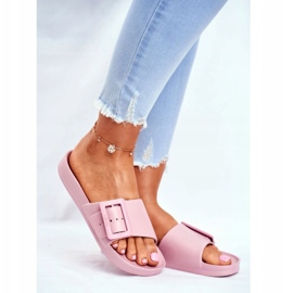 Papuci de dama Big Star cu cataramă roz FF274A387 1 Papuci de dama Big Star cu cataramă roz FF274A387 1