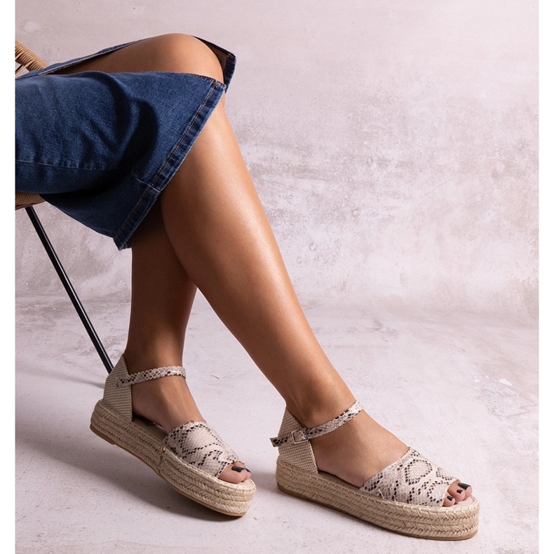 Sandale cu platformă Martella bej 2