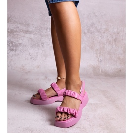 Sandale Dashi roz cu talpa groasa 1