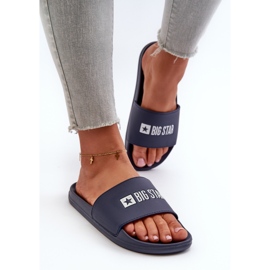 Flip-flops de damă ușoare Big Star NN274A658 bleumarin albastru 4