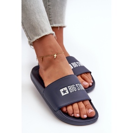 Flip-flops de damă ușoare Big Star NN274A658 bleumarin albastru 7
