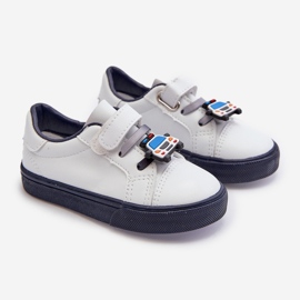 Adidași pentru copii Tenisi cu ace, Pennyn alb și bleumarin 1 Adidași pentru copii Tenisi cu ace, Pennyn alb și bleumarin 1