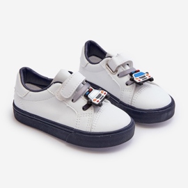 Adidași pentru copii Tenisi cu ace, Pennyn alb și bleumarin 2 Adidași pentru copii Tenisi cu ace, Pennyn alb și bleumarin 2