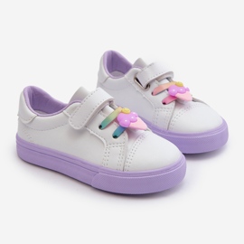 Pantofi de sport pentru copii Pantofi de sport cu ac, Pennyn alb și violet 1 Pantofi de sport pentru copii Pantofi de sport cu ac, Pennyn alb și violet 1