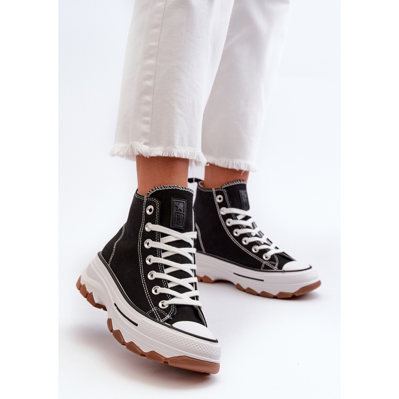 Pantofi de damă cu platformă înaltă, negri Valvia negru 2