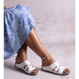 Flip-flops albi clasici Karime 1