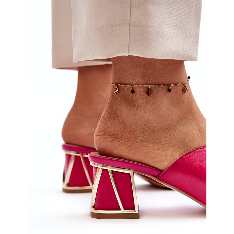 Piele elegante pentru femei Laura Messi 2771 Fuchsia roz 4