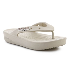 Slapi Crocs Classic Platform Flip 207714-2Y2 bej 1