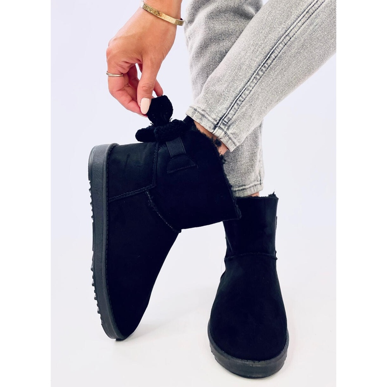 Emusy cu fundita de lână Kelly Black negru 1