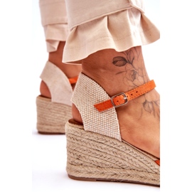 Espadrile din piele intoarsa Sandale cu pane Orange Cammer portocale 7 Espadrile din piele intoarsa Sandale cu pane Orange Cammer portocale 7