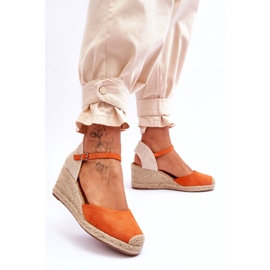 Espadrile din piele intoarsa Sandale cu pane Orange Cammer portocale 3 Espadrile din piele intoarsa Sandale cu pane Orange Cammer portocale 3