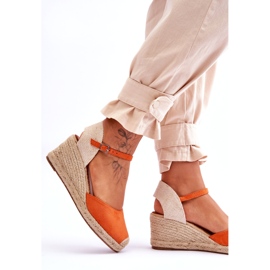 Espadrile din piele intoarsa Sandale cu pane Orange Cammer portocale 4 Espadrile din piele intoarsa Sandale cu pane Orange Cammer portocale 4
