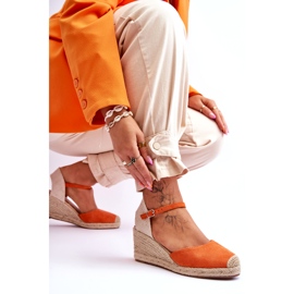 Espadrile din piele intoarsa Sandale cu pane Orange Cammer portocale 6 Espadrile din piele intoarsa Sandale cu pane Orange Cammer portocale 6