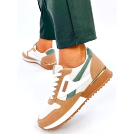 Adidasi sport dama, alb si bej 3