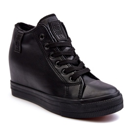Pantofi de damă din piele cu pană Big Star MM274001 Negru 1