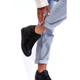 Pantofi de damă din piele cu pană Big Star MM274001 Negru 2