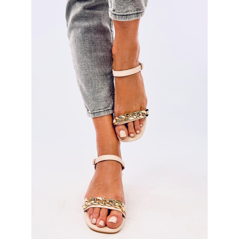 Sandale cu toc mic Daphne Beige bej 1