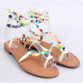 Sandale romane cu margele Maios Green verde 1 Sandale romane cu margele Maios Green verde 1