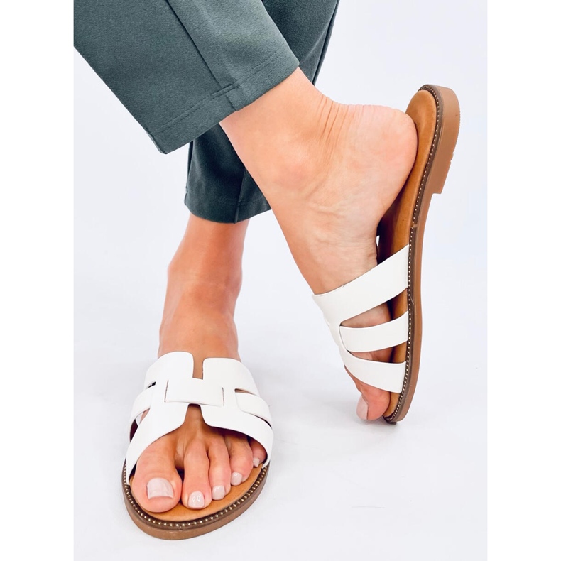 Slapi damă Charnes White alb 2