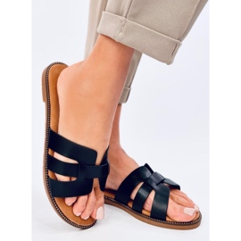 Slapi damă Charnes Black negru 3