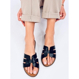 Slapi damă Charnes Black negru 4