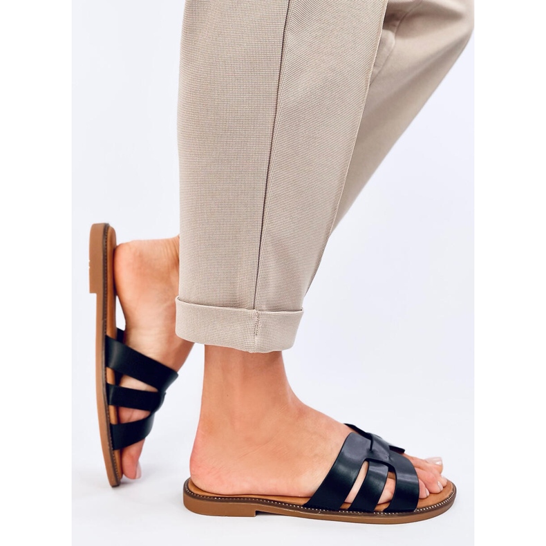 Slapi damă Charnes Black negru 2