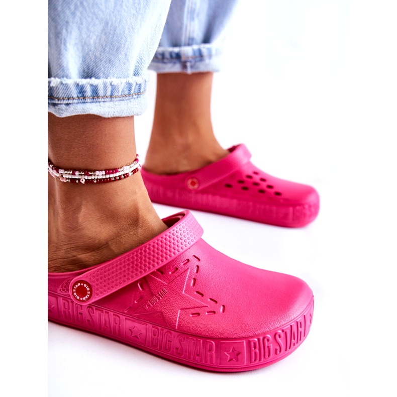 Papuci ușori de damă Kroks Big Star II275007 Fuchsia roz 3