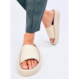 Papuci moale de dama Fontes Beige bej 1