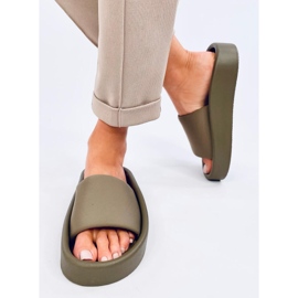Flip-flops de damă Fontes Oliver moi verde 1