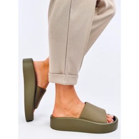 Flip-flops de damă Fontes Oliver moi verde 2