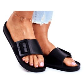 Papuci de dama Big Star cu cataramă negru FF274A389 4 Papuci de dama Big Star cu cataramă negru FF274A389 4