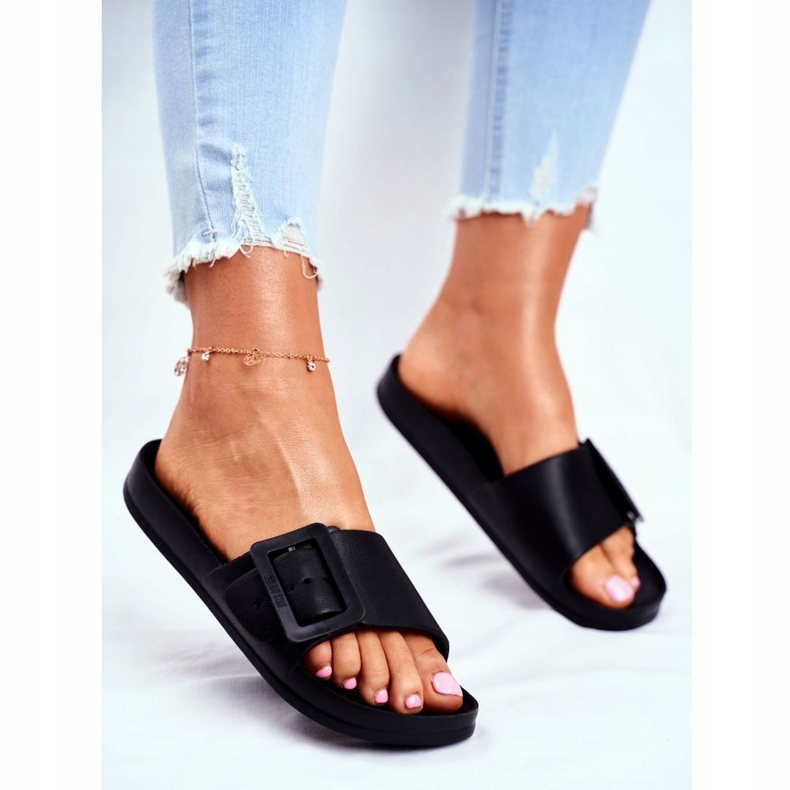 Papuci de dama Big Star cu cataramă negru FF274A389 3 Papuci de dama Big Star cu cataramă negru FF274A389 3