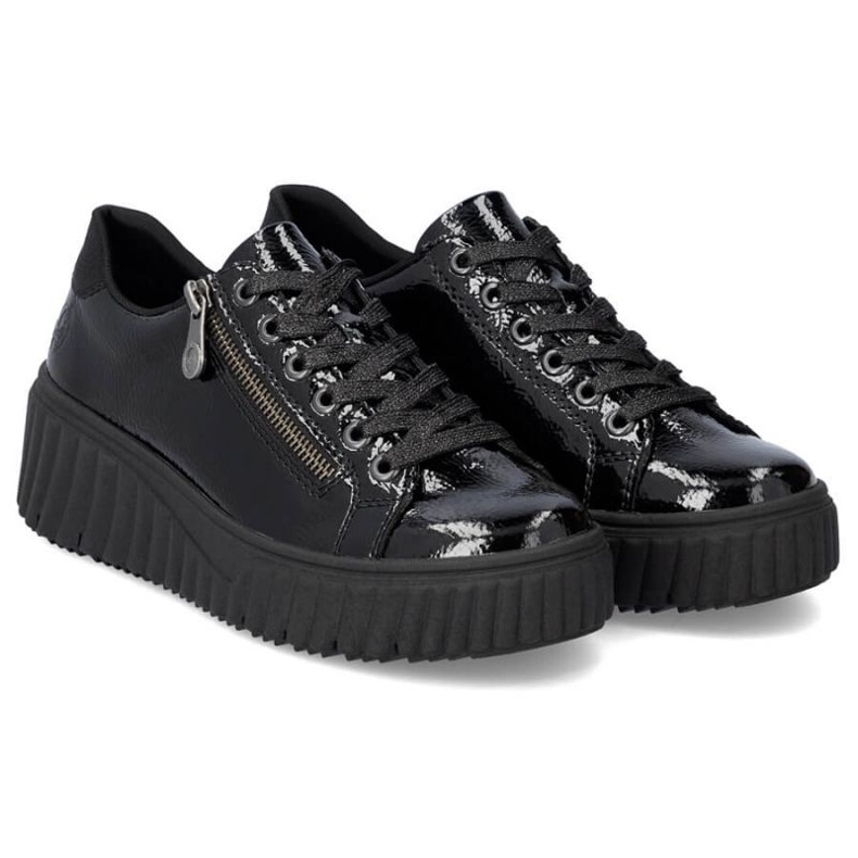 Rieker W N2501-00 pantofi negri cu pană negru 1