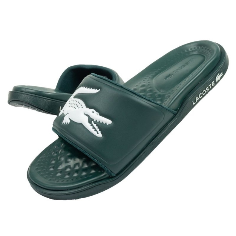 Șlapi Lacoste Croco Dualiste 202D2 743CMA00202D2 verde 1