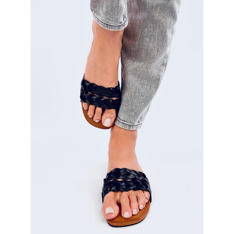 Papuci de dama Emery Black negru 2