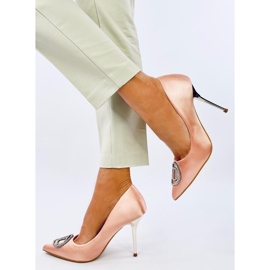 Tocuri Malconi Champagne cu decor cu cristale roz 2