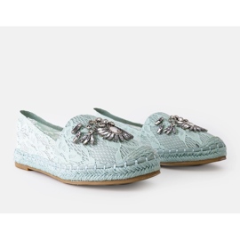 Espadrile verzi cu strasuri Lordly verde 1