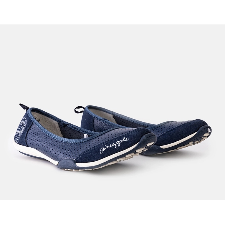 Balerini din piele Wascana bleumarin albastru 1