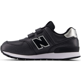 Adidasi New Balance cu inchidere Velcro PV574FM negru 1
